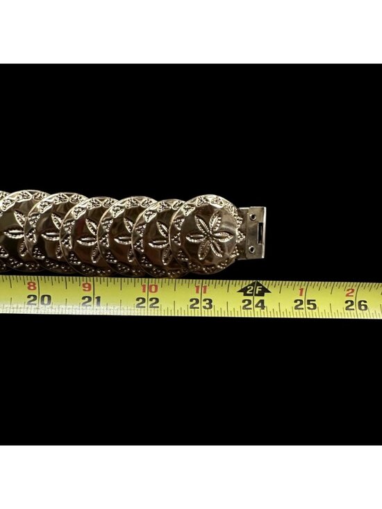 Vintage Gold Metal Stretch Belt 1970s Disco Glam Queen Statement Elastic Retro main image 6
